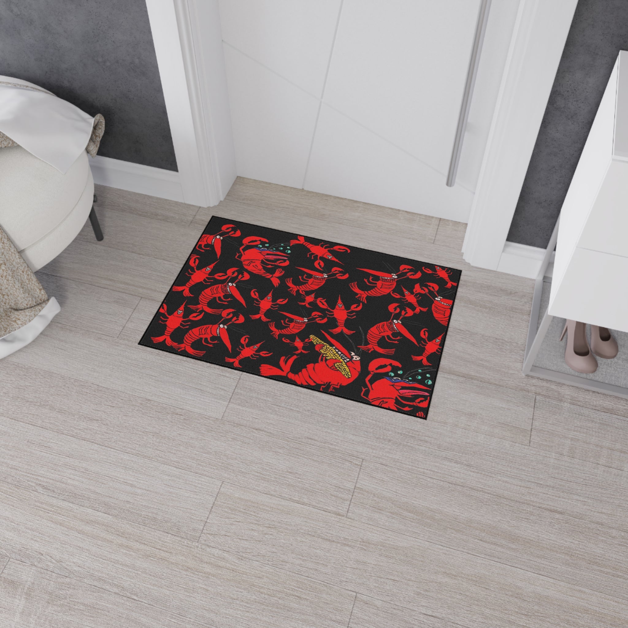 Crawfish Pattern Floor Mat — Heavy-Duty Non-Slip Doormat for Kitchen & Entry