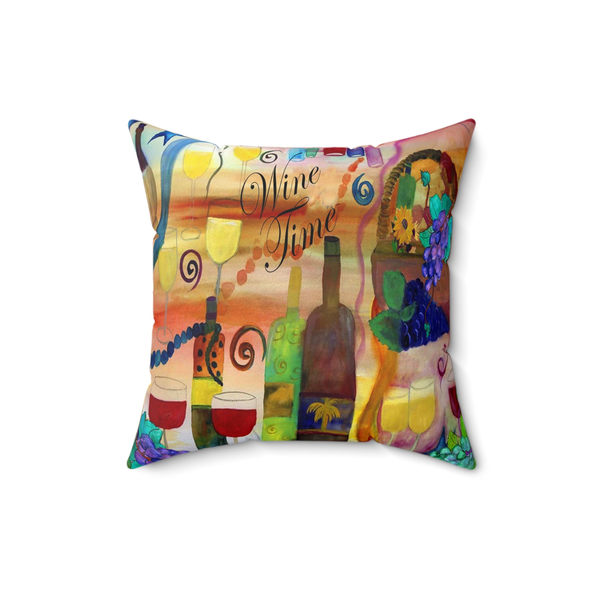 Wine Time Decorative Pillow