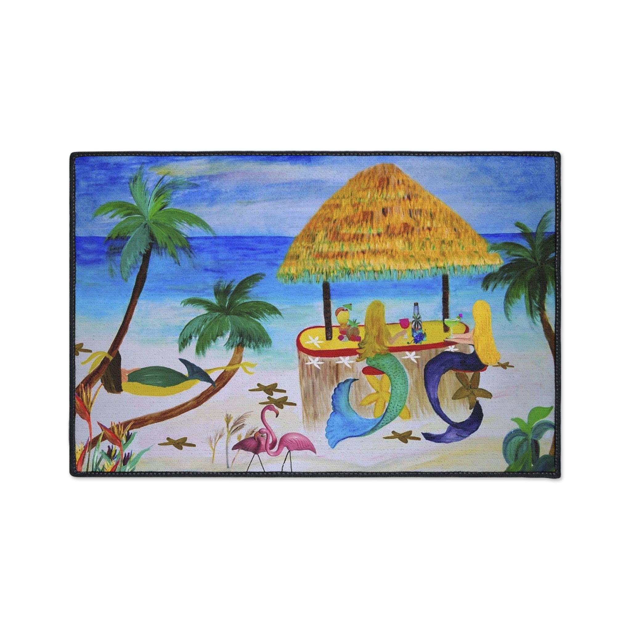 Tropical Mermaid Beach Mat — Heavy Duty Outdoor/Indoor Doormat