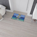 Mardi Gras Crowned Pelican Beach Heavy-Duty Floor Mat