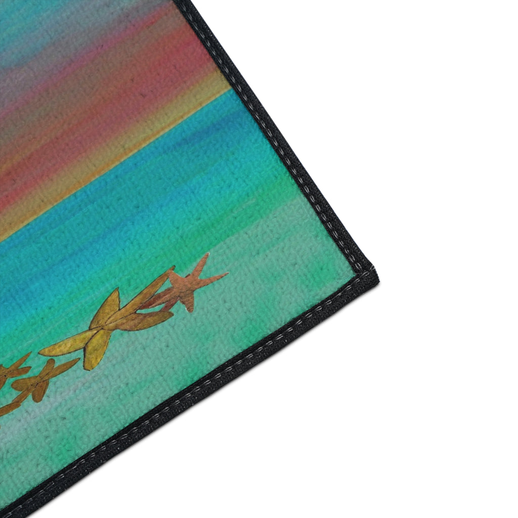 Christmas Beach Floor Mat — 'Merry Christmas' Pelican & Palm Holiday Doormat