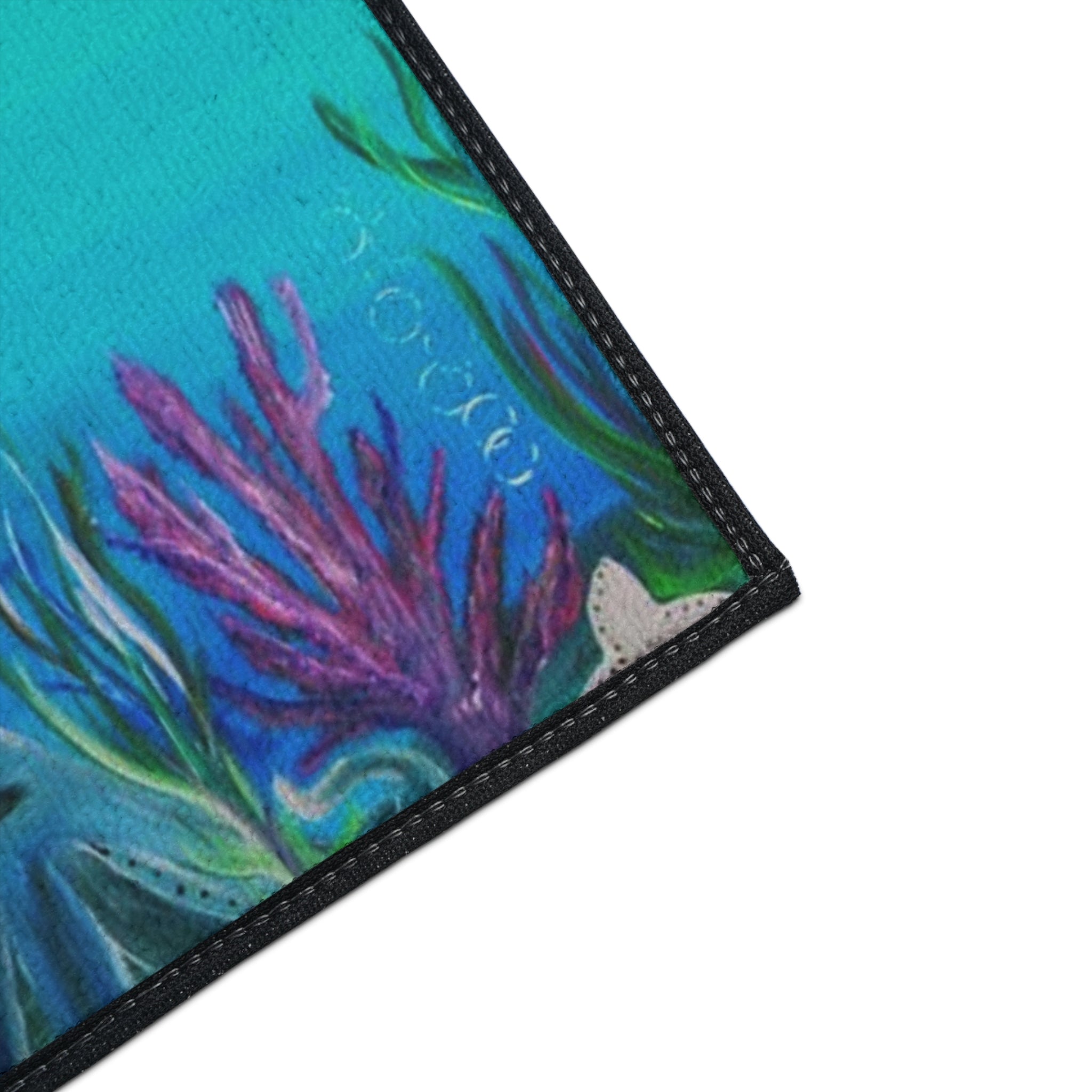 Underwater Mermaid and Whale Floor Mat — Ocean Wildlife Heavy Duty Doormat