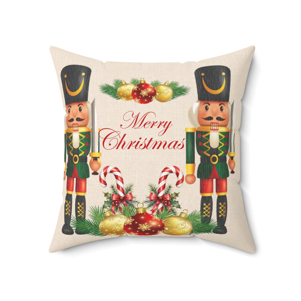 Nutcracker Merry Christmas Decorative Pillow