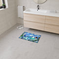 Mermaid and Dolphins Ocean Floor Mat — Heavy-Duty Nautical Doormat
