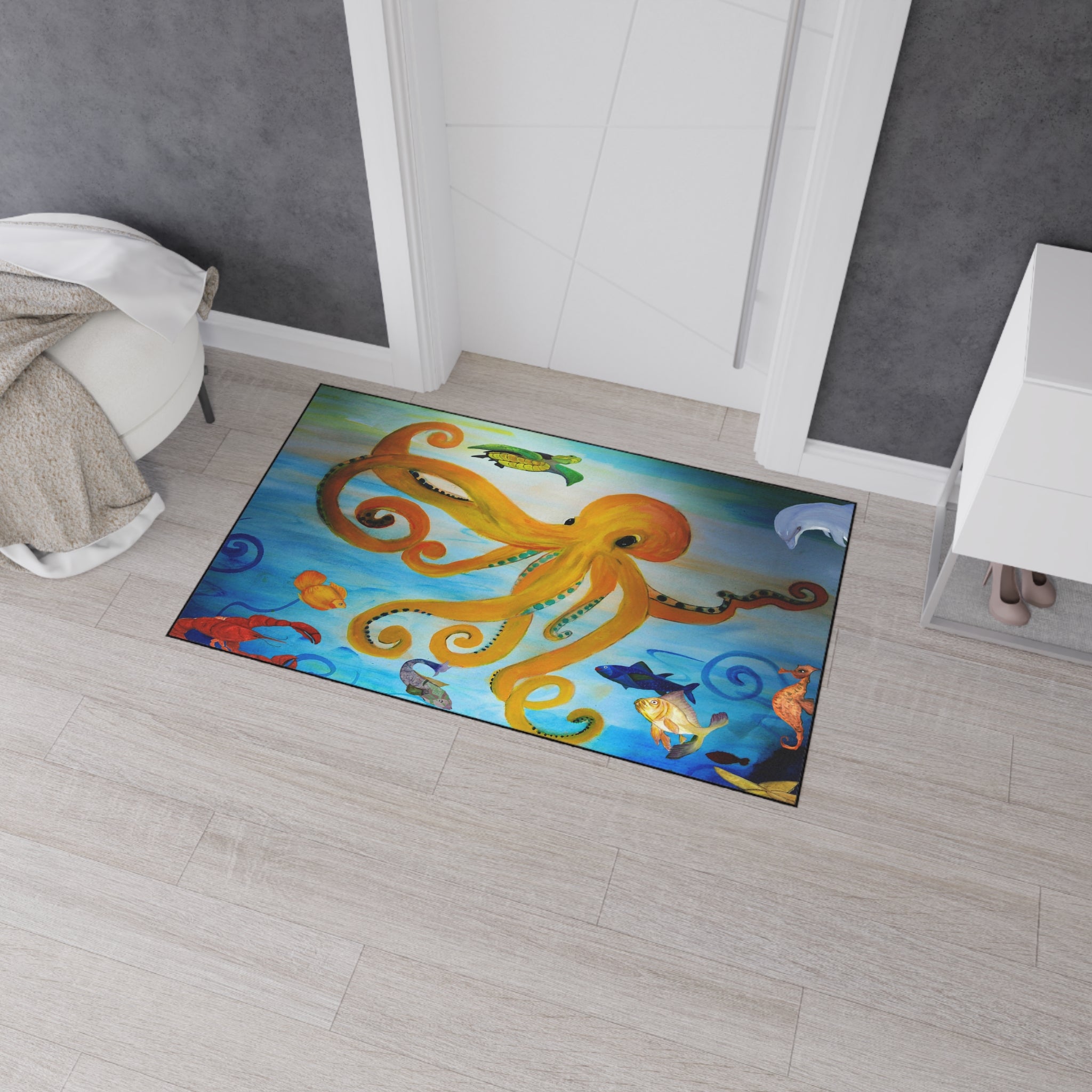 Octopus Ocean Floor Mat — Heavy Duty Waterproof Entry Rug