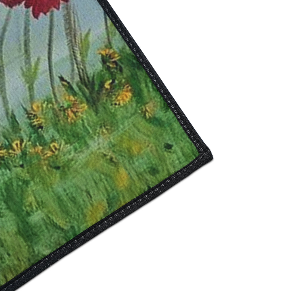 Wildflower Meadow Heavy-Duty Floor Mat — Durable Floral Doormat for Entryway, Kitchen & Patio