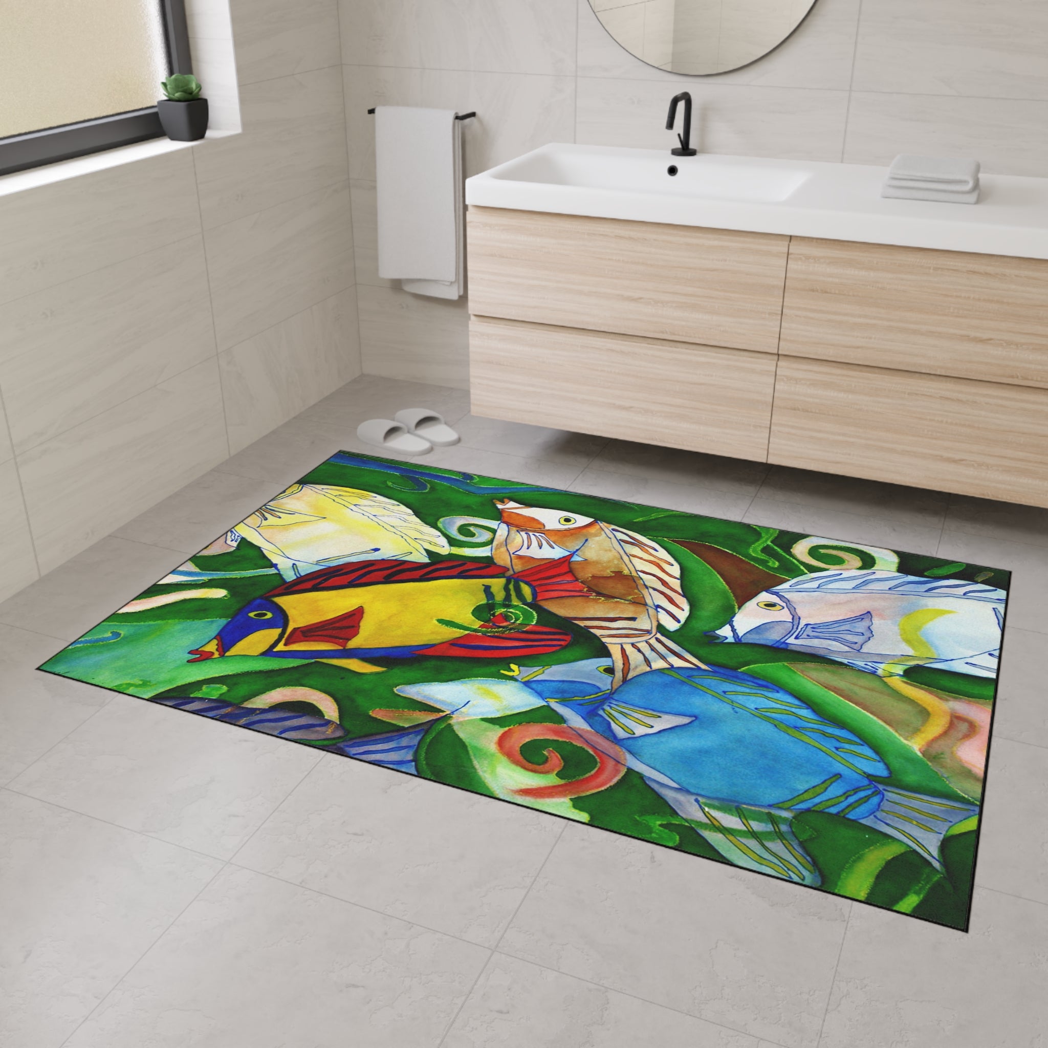 Tropical Fish Heavy-Duty Floor Mat — Colorful Reef Doormat