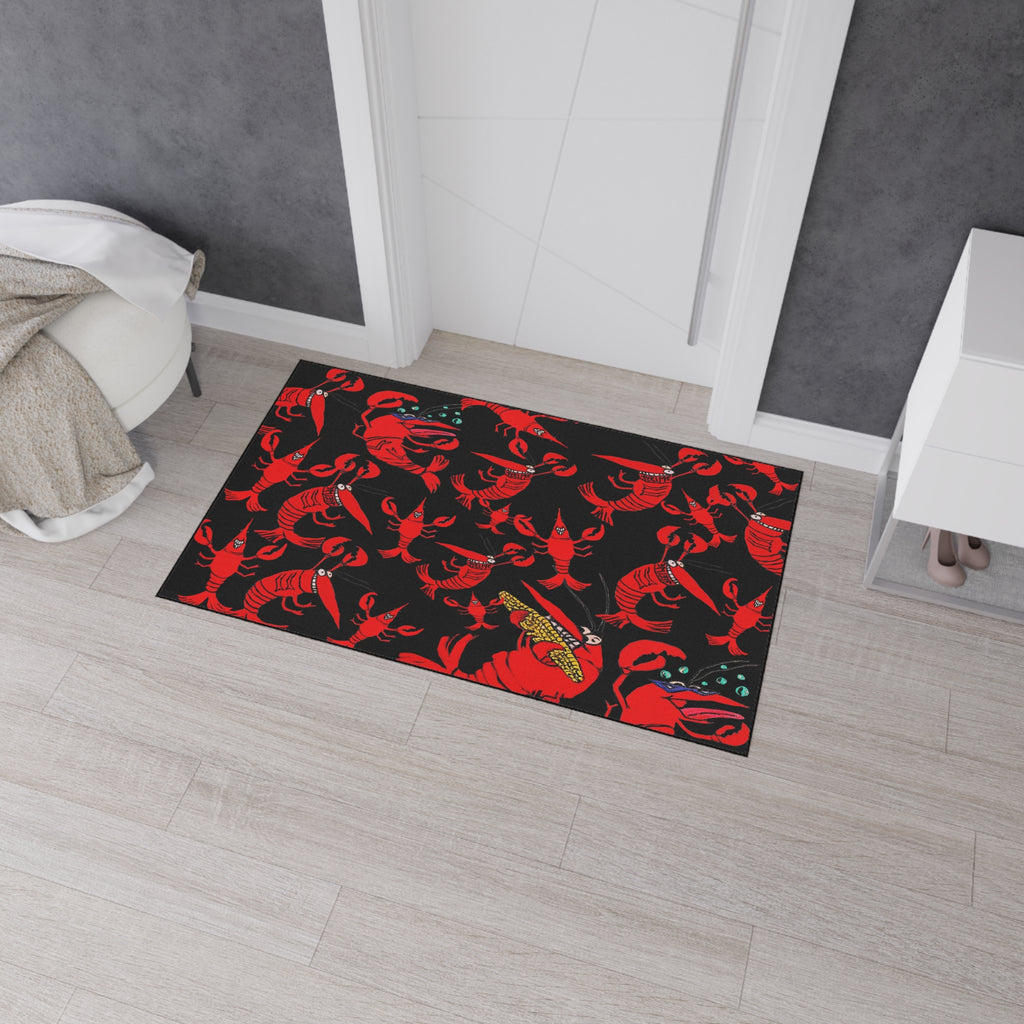 Crawfish Pattern Floor Mat — Heavy-Duty Non-Slip Doormat for Kitchen & Entry