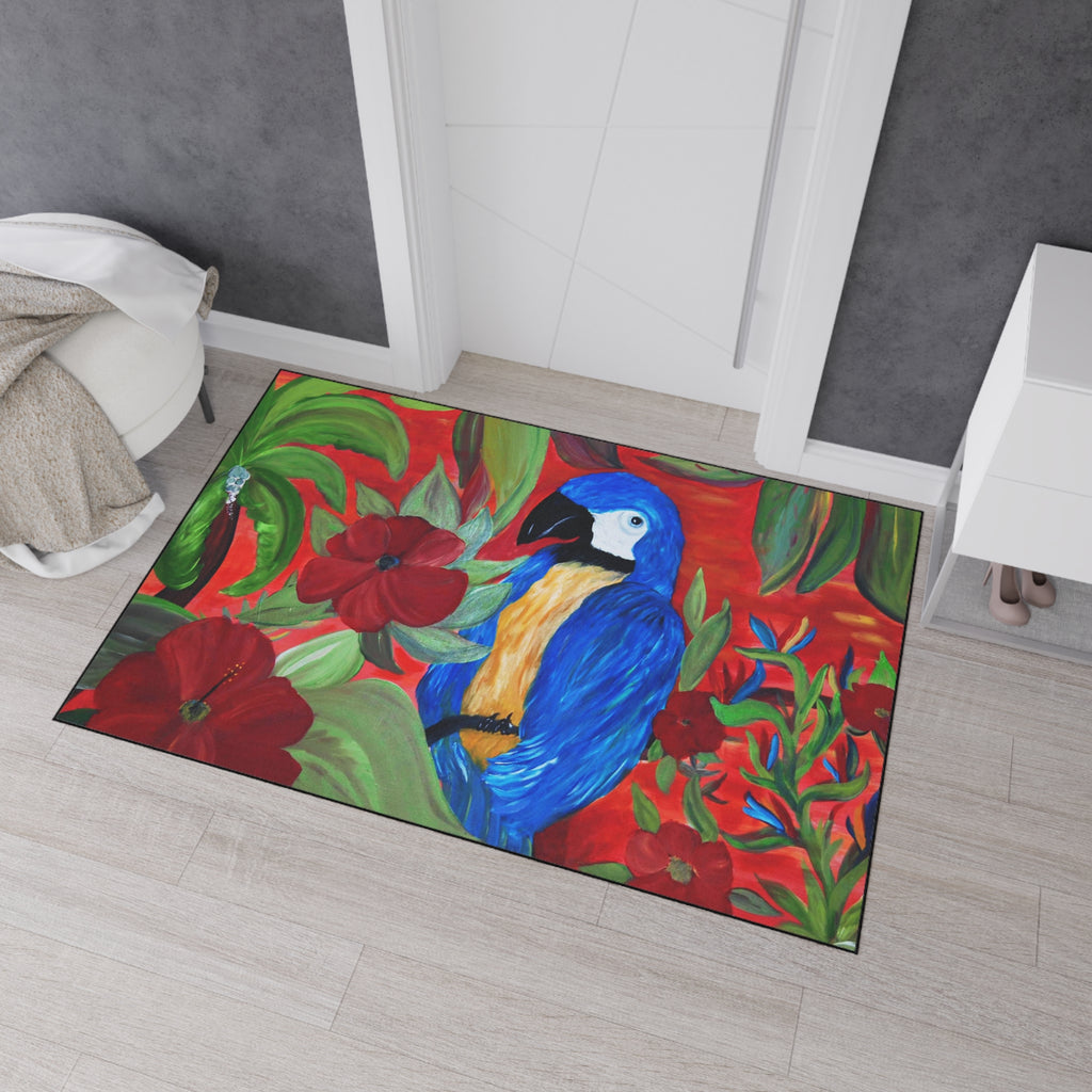 Tropical Macaw Floor Mat — Heavy-Duty Non-Slip Door Rug