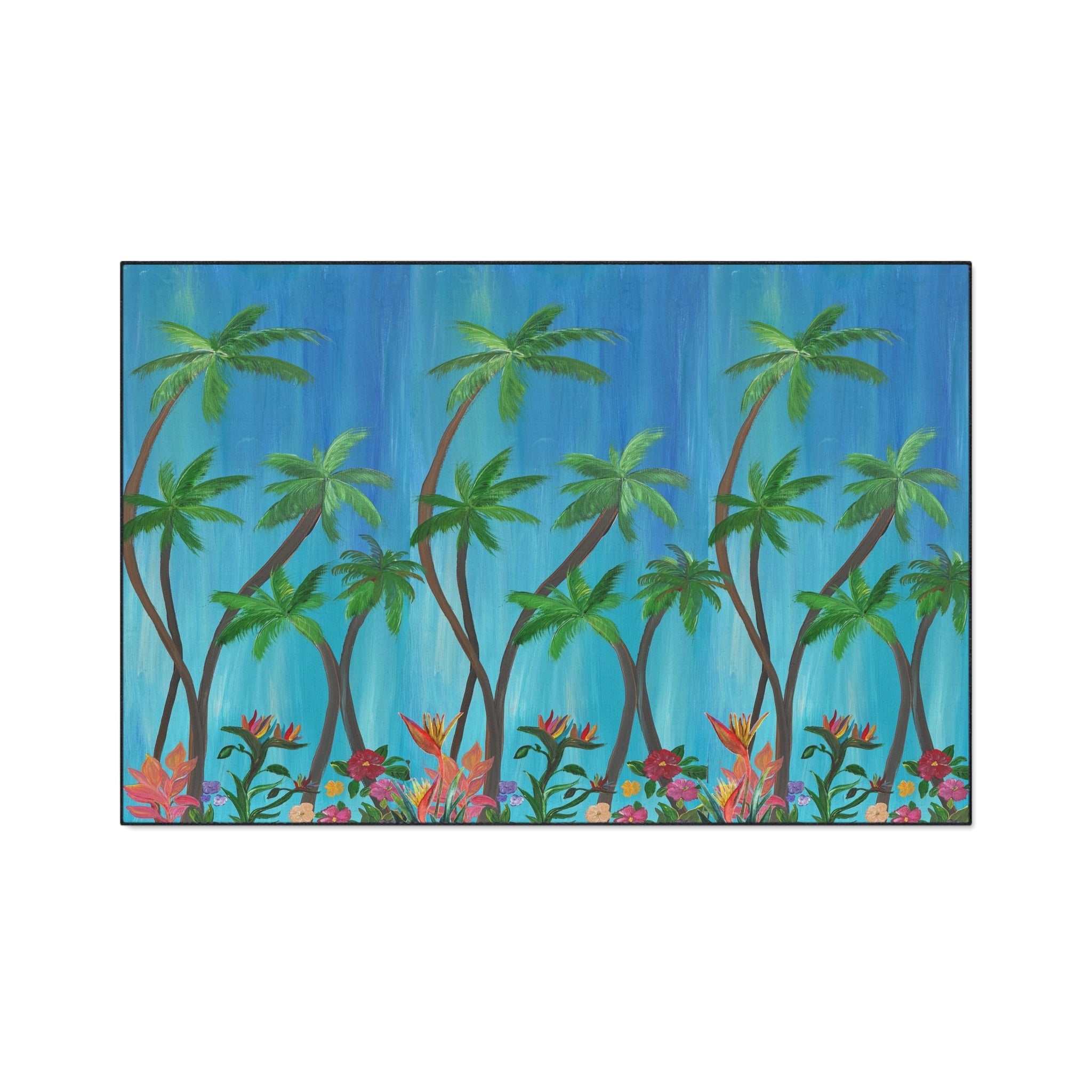 Tropical Palm Doormat — Heavy-Duty Outdoor Floor Mat