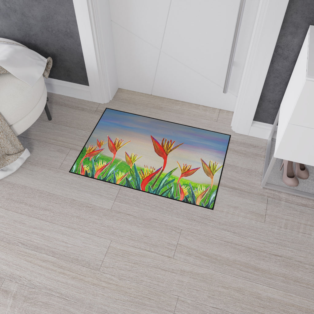 Bird of Paradise Floral Floor Mat - Heavy Duty Entry Rug