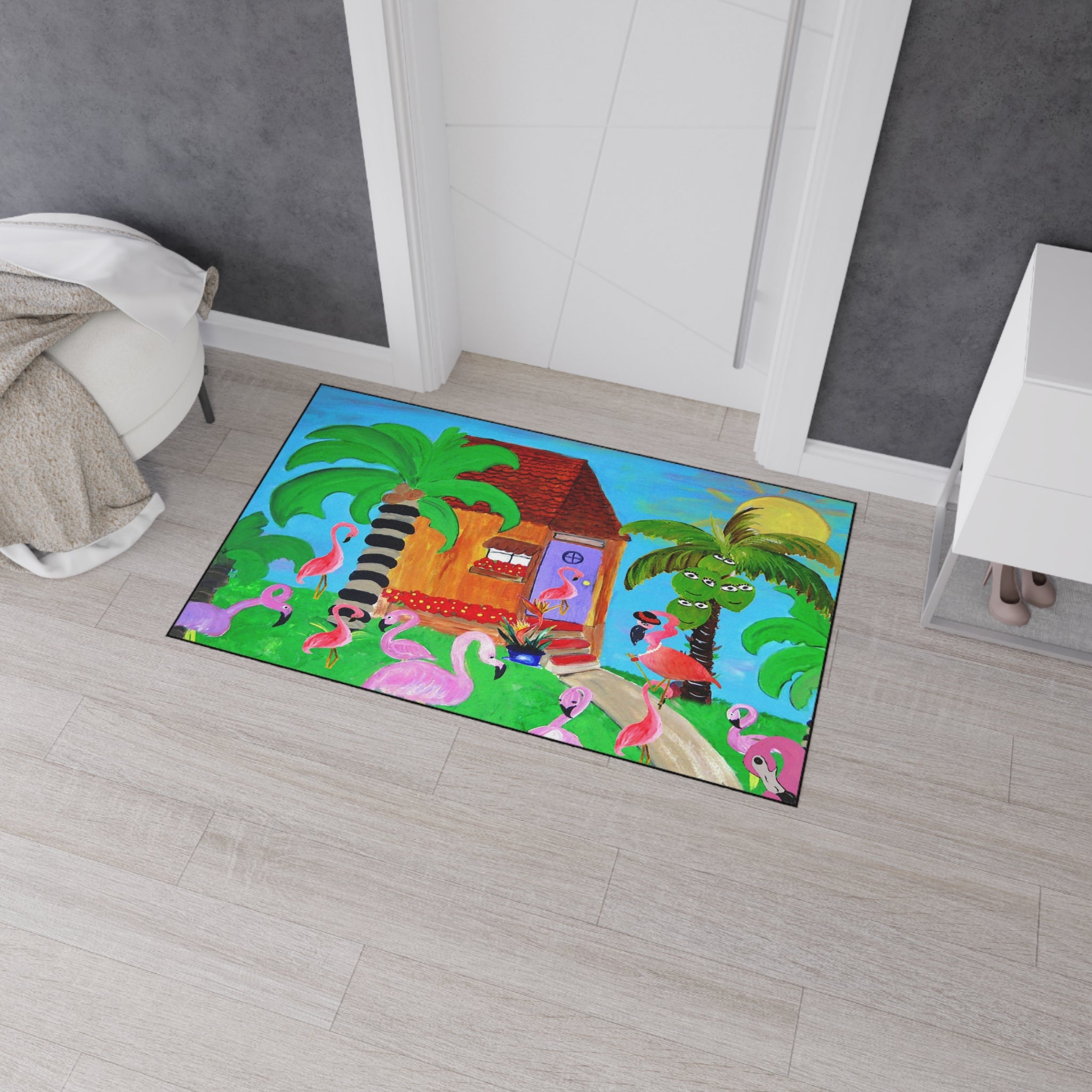 Tropical Flamingo Doormat — Heavy Duty Outdoor/Indoor Floor Mat