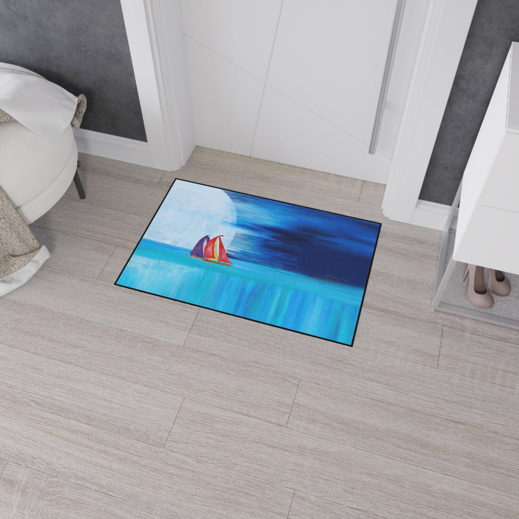 Sailboat Moonlight Heavy-Duty Floor Mat