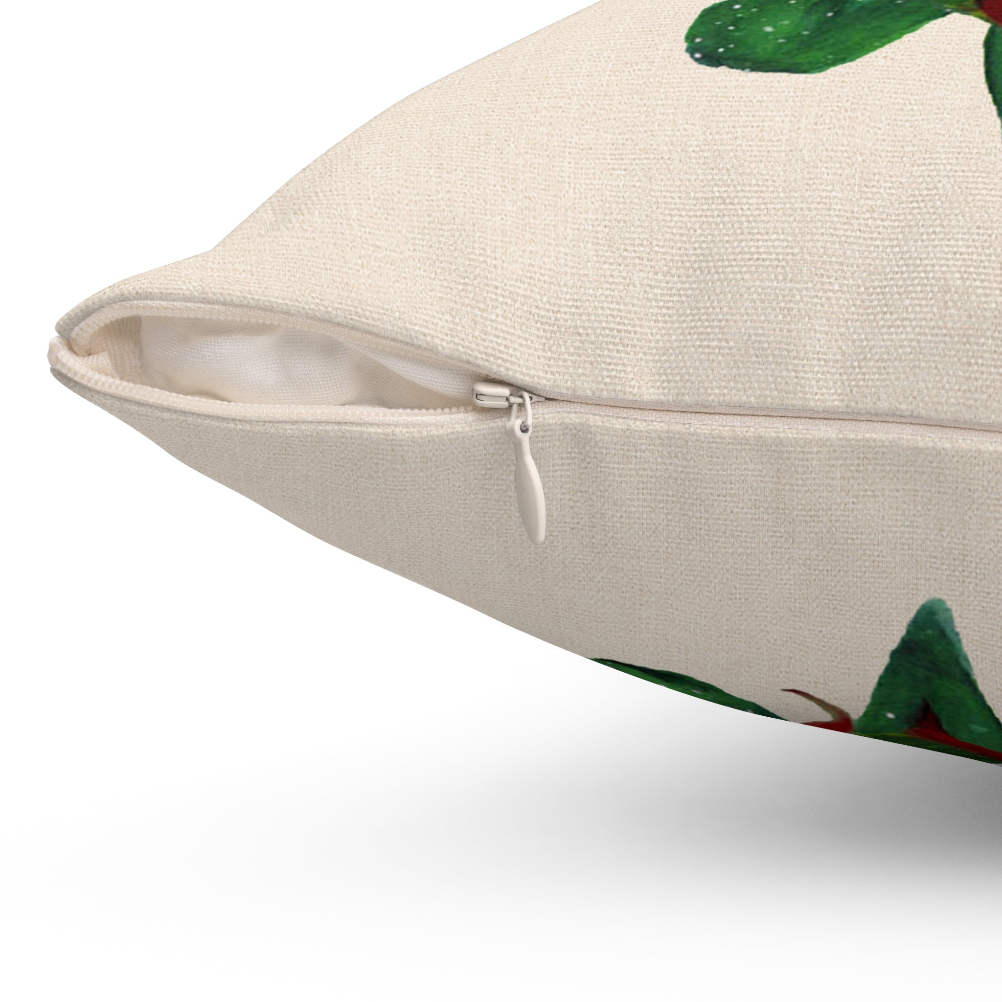 Christmas Fleur‑de‑Lis Decorative Pillow — Santa Hat Holiday Accent