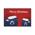 Merry Christmas Bear Floor Mat — Heavy-Duty Holiday Door Rug