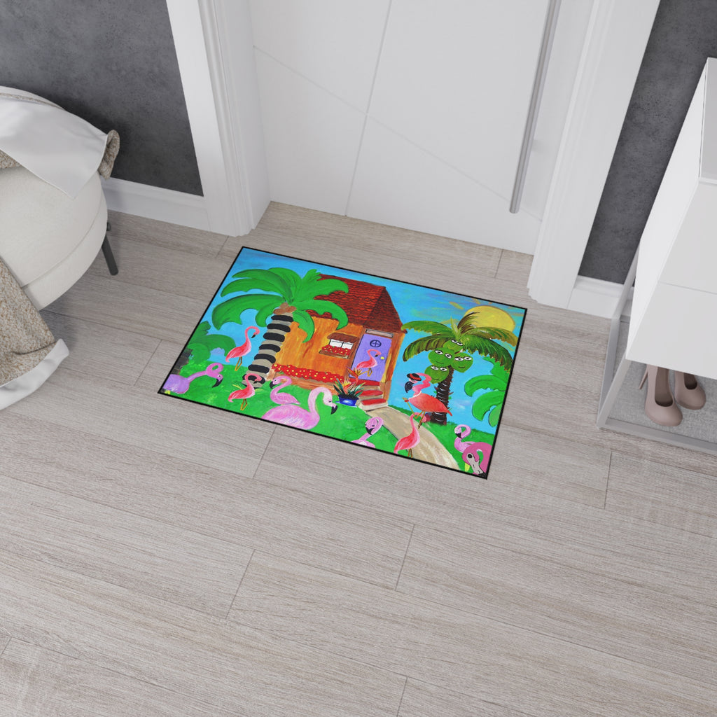 Tropical Flamingo Doormat — Heavy Duty Outdoor/Indoor Floor Mat