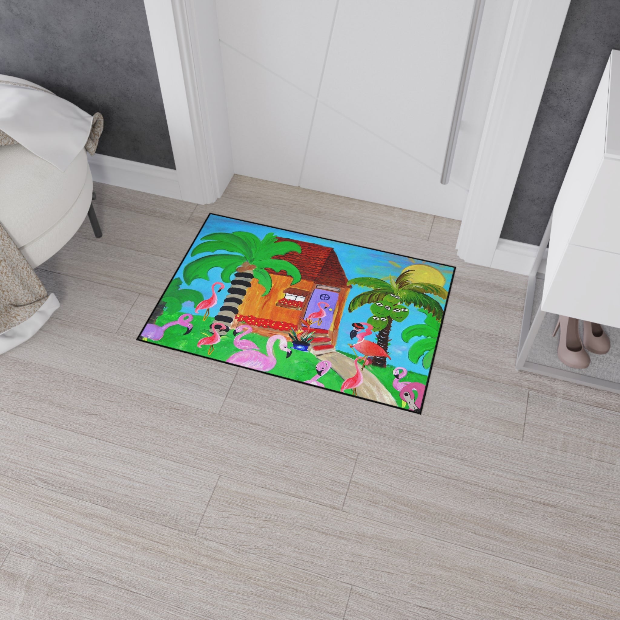 Tropical Flamingo Doormat — Heavy Duty Outdoor/Indoor Floor Mat