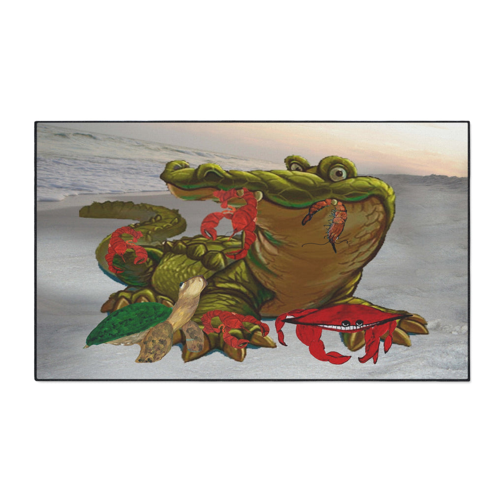 Alligator Beach Floor Mat — Heavy Duty Non-Slip Entrance Rug
