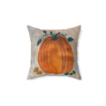 Thanksgiving Autumn Pumpkin Throw Pillow — Fall Decorative Square Pillow