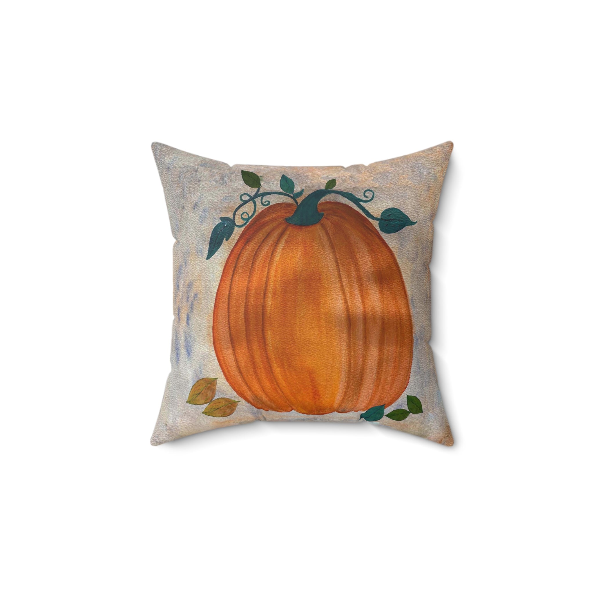 Thanksgiving Autumn Pumpkin Throw Pillow — Fall Decorative Square Pillow