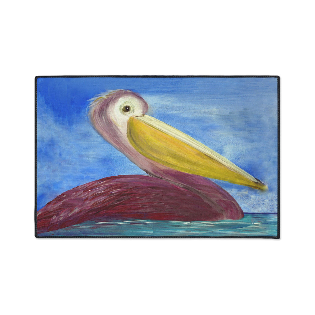 Pelican Art Floor Mat — Heavy-Duty Coastal Welcome Rug