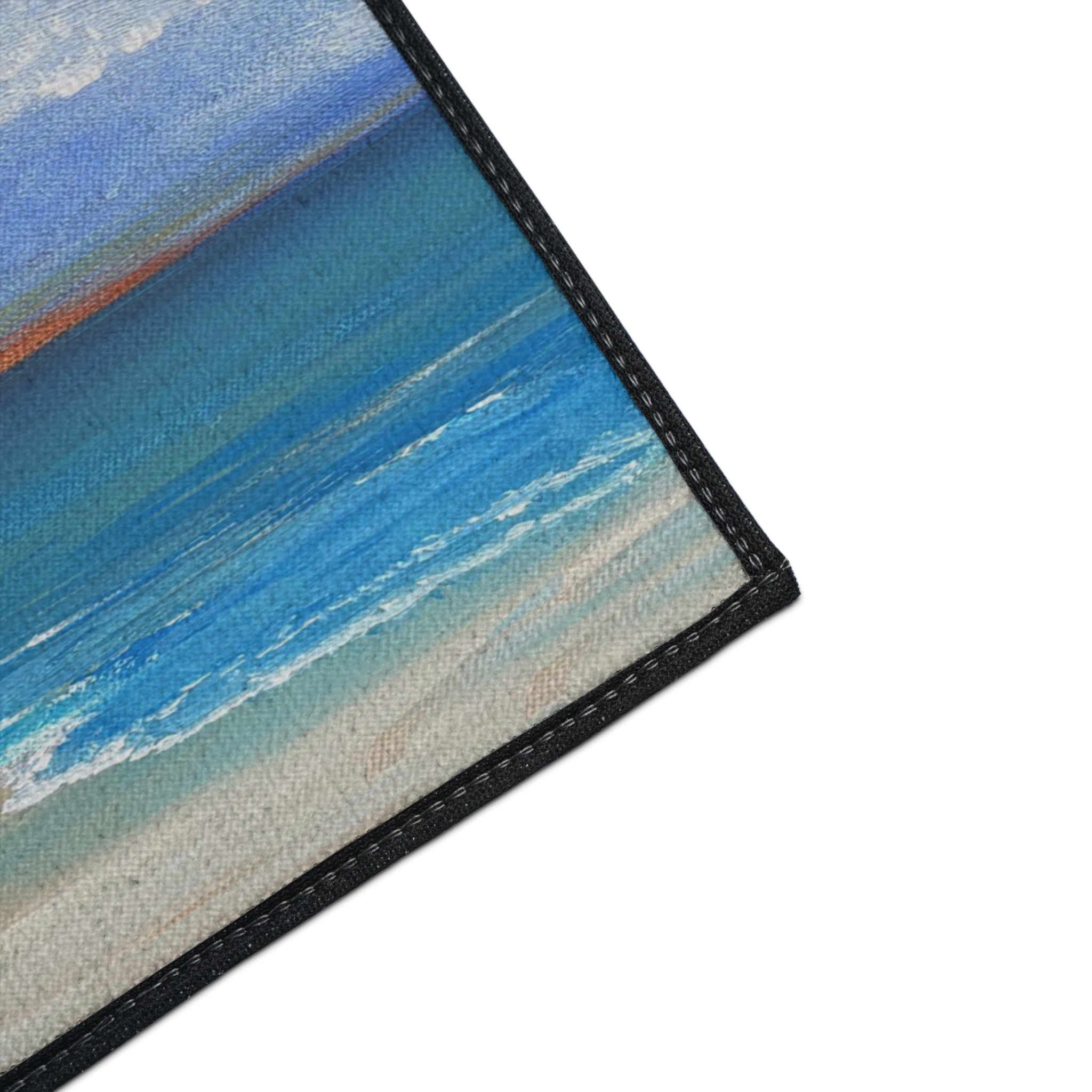 Coastal Calm Heavy-Duty Floor Mat — Ocean Beach Seascape Doormat