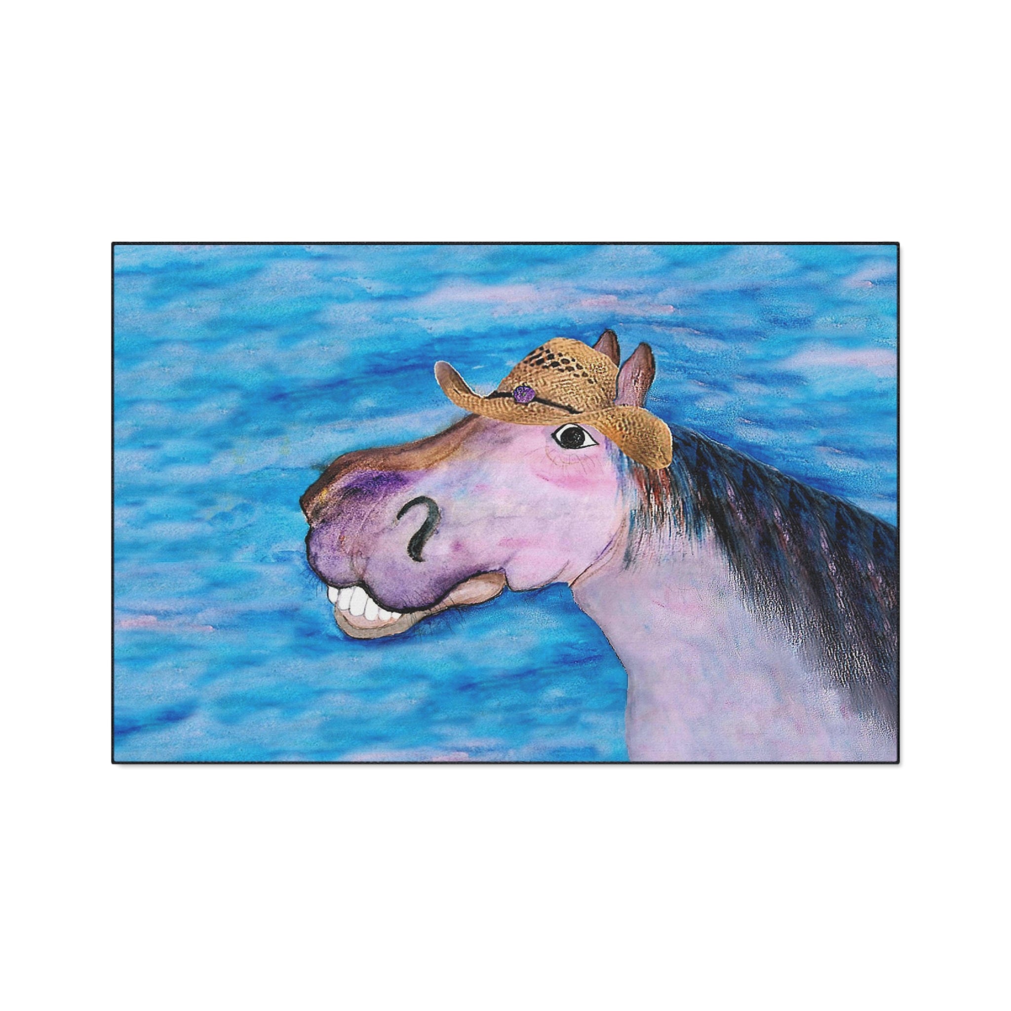 Funny Cowboy Horse Heavy Duty Floor Mat — Western Horse Doormat