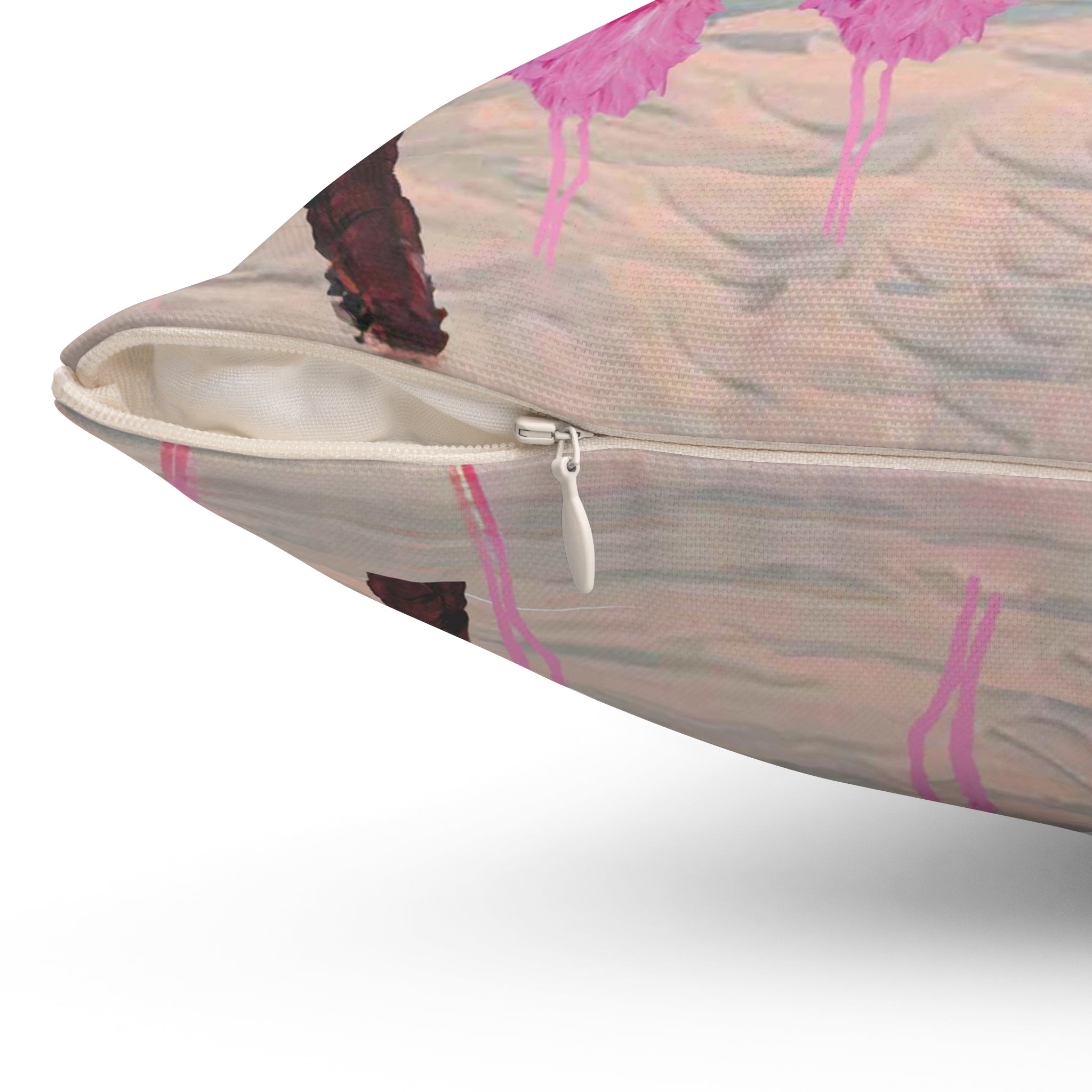 Tropical Flamingo Pillow - Pink Flamingo Beach Decorative Throw Pillow
