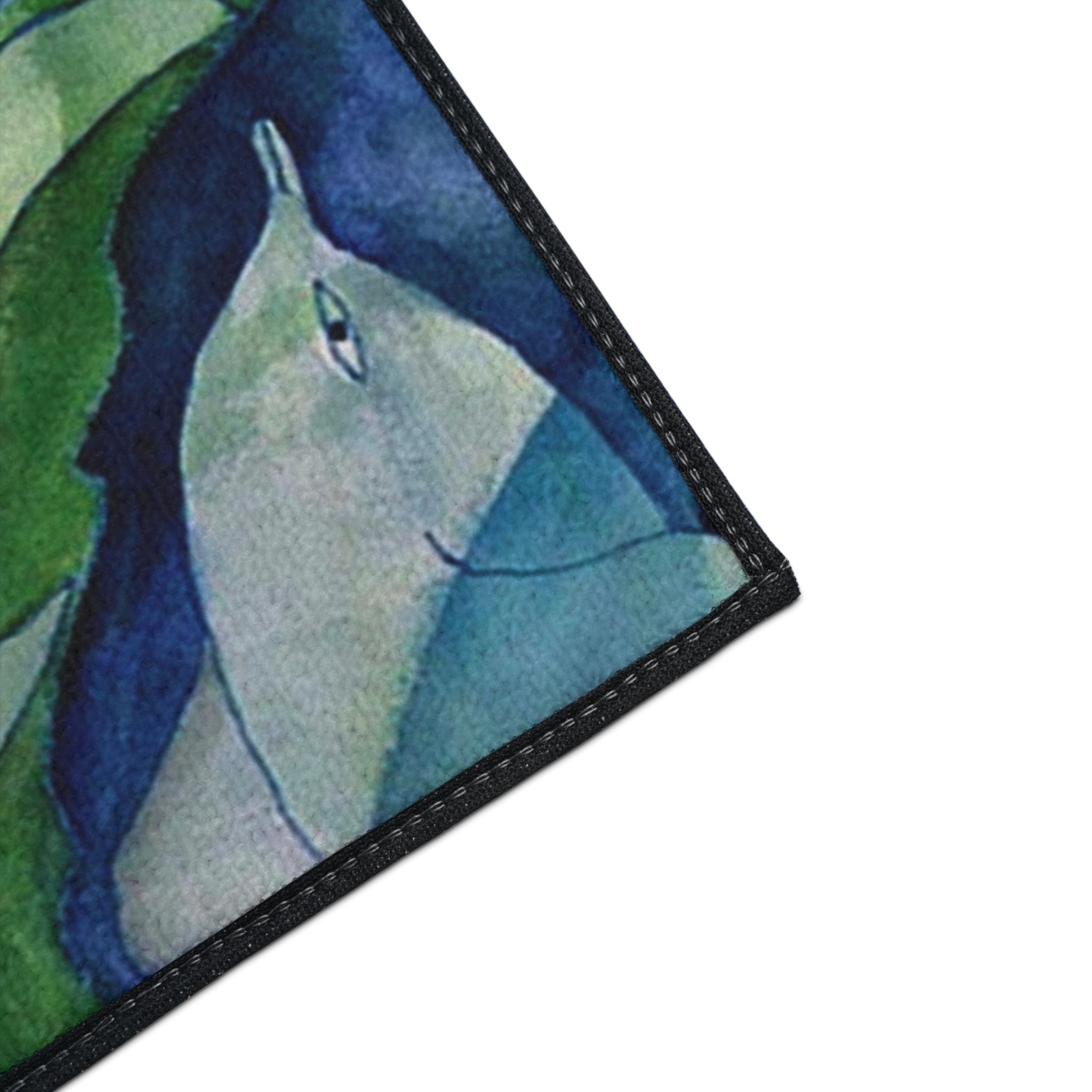 Mermaid and Dolphins Ocean Floor Mat — Heavy-Duty Nautical Doormat