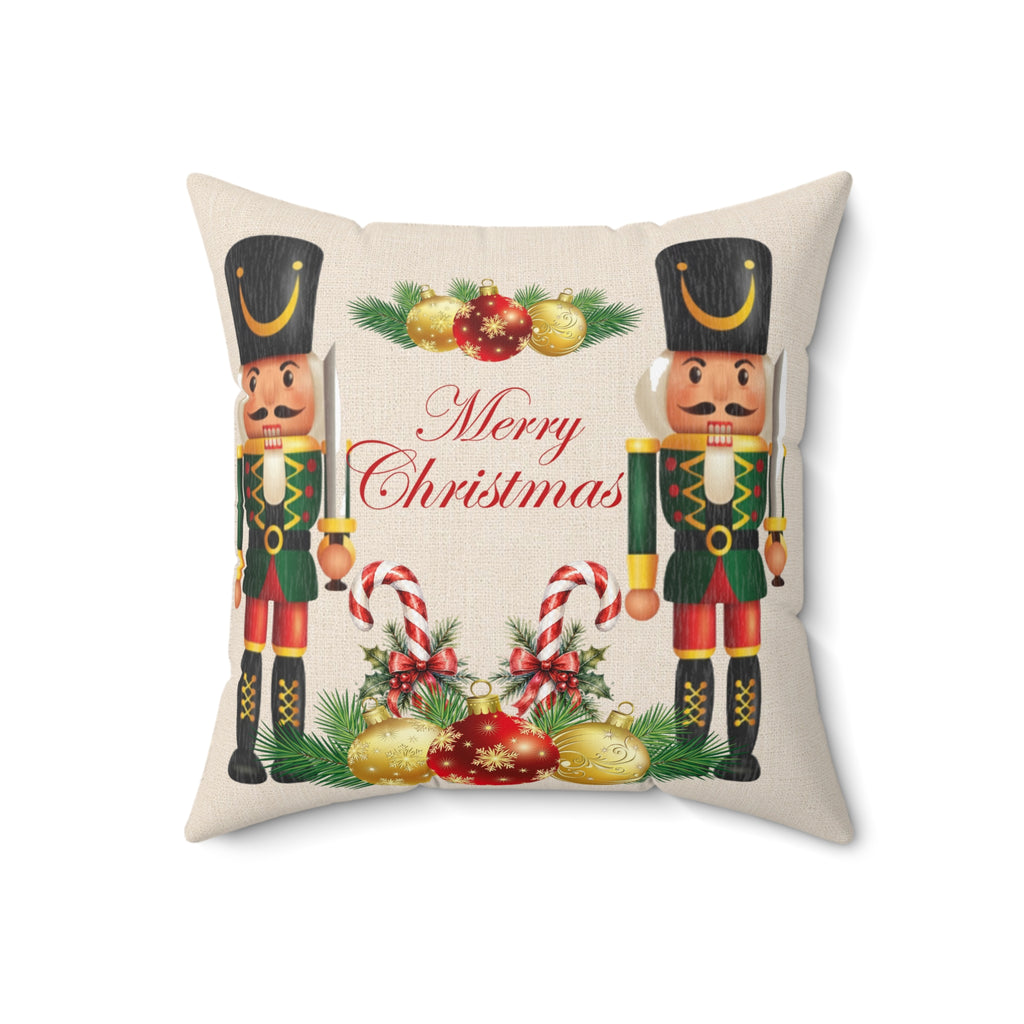 Nutcracker Merry Christmas Decorative Pillow