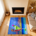 It's 5 O'Clock Margarita Area Rug — Tropical Parrot Beach Decor