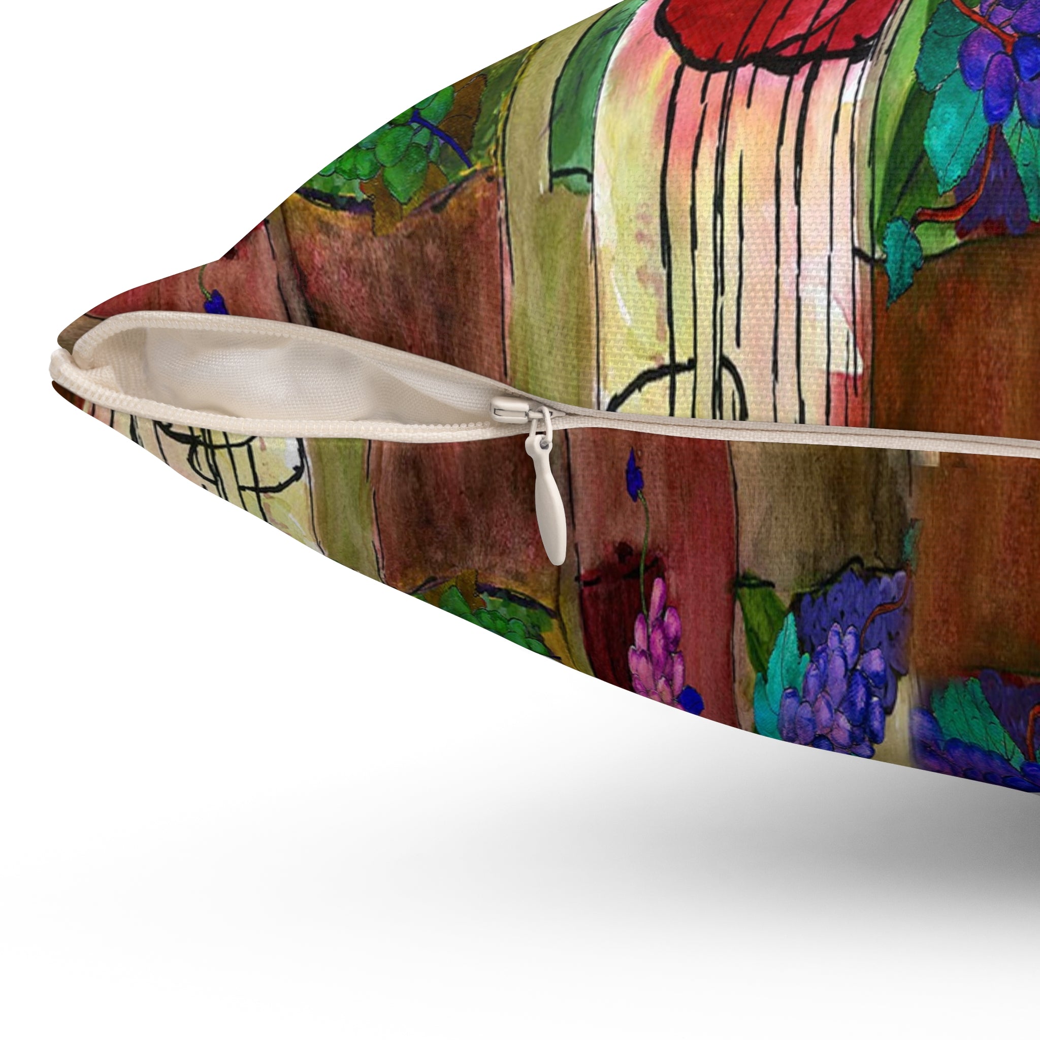 Tuscany Wine Bar Decorative Pillow — Abstract Candlelight Art