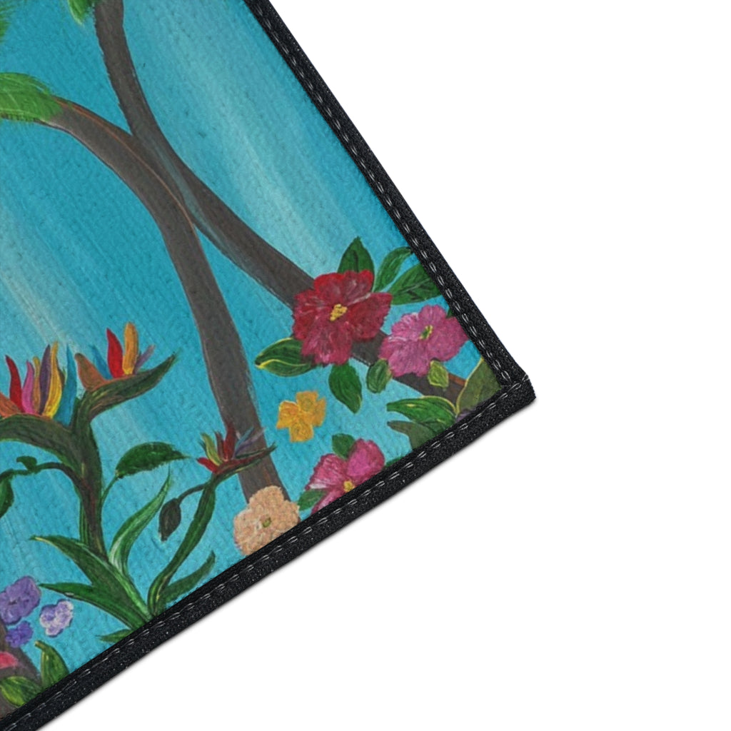 Tropical Palm Doormat — Heavy-Duty Outdoor Floor Mat