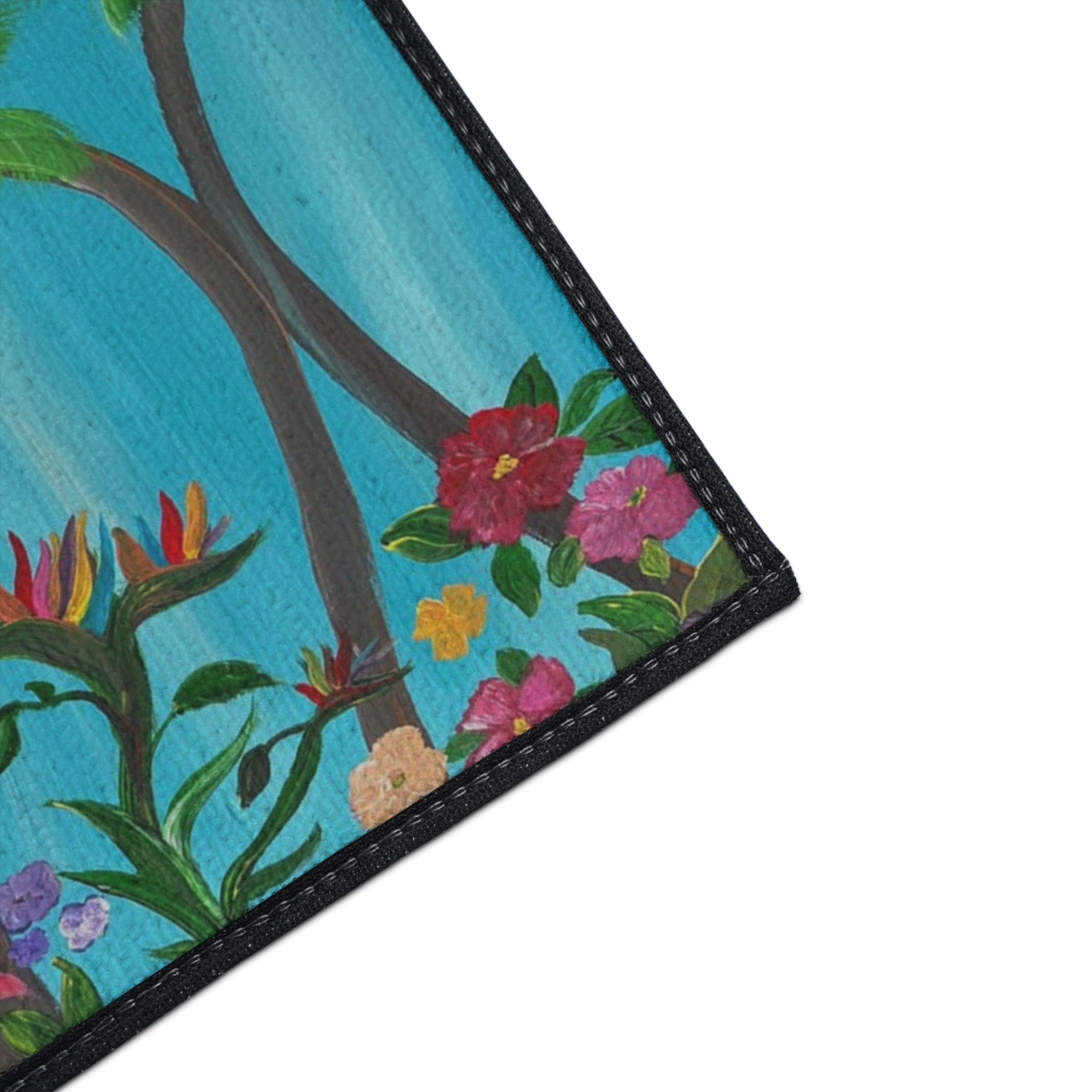 Tropical Palm Doormat — Heavy-Duty Outdoor Floor Mat