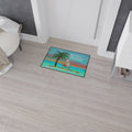 Christmas Beach Floor Mat — 'Merry Christmas' Pelican & Palm Holiday Doormat