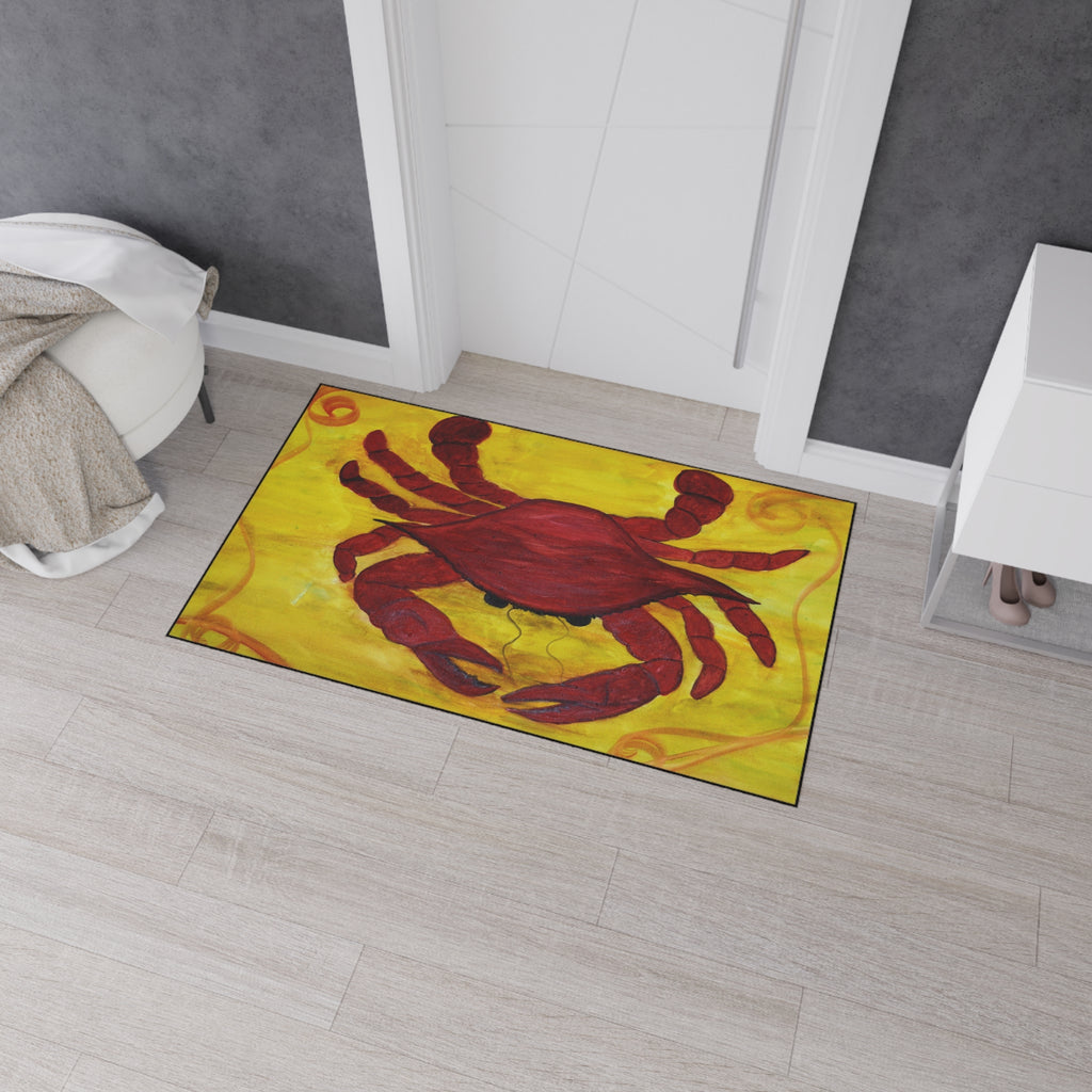 Red Crab Heavy-Duty Floor Mat — Coastal Nautical Doormat