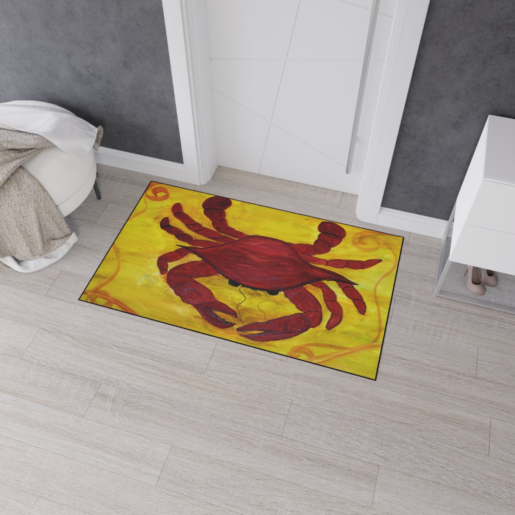 Red Crab Heavy-Duty Floor Mat — Coastal Nautical Doormat