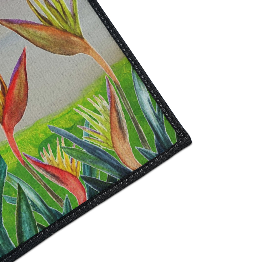 Bird of Paradise Floral Floor Mat - Heavy Duty Entry Rug