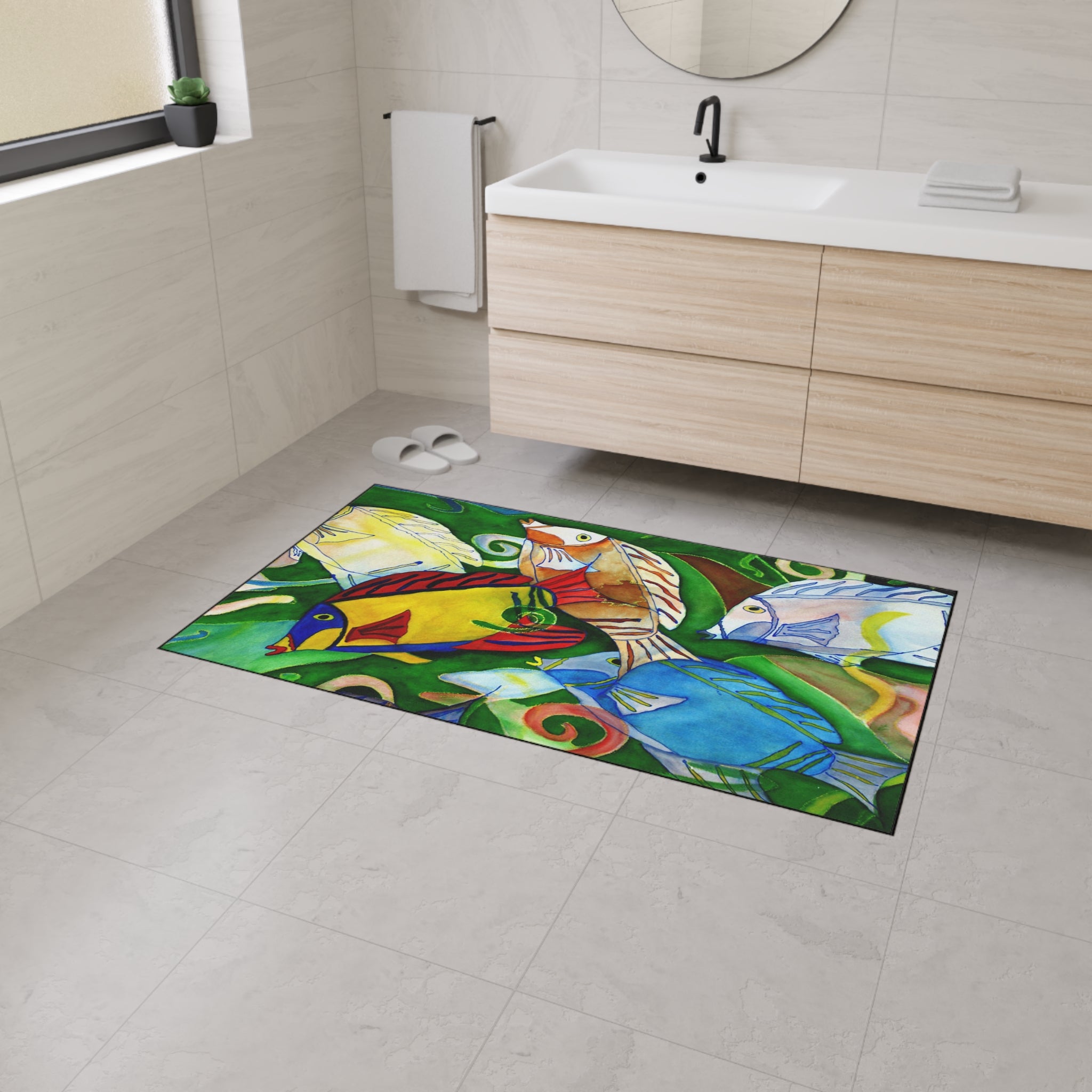 Tropical Fish Heavy-Duty Floor Mat — Colorful Reef Doormat