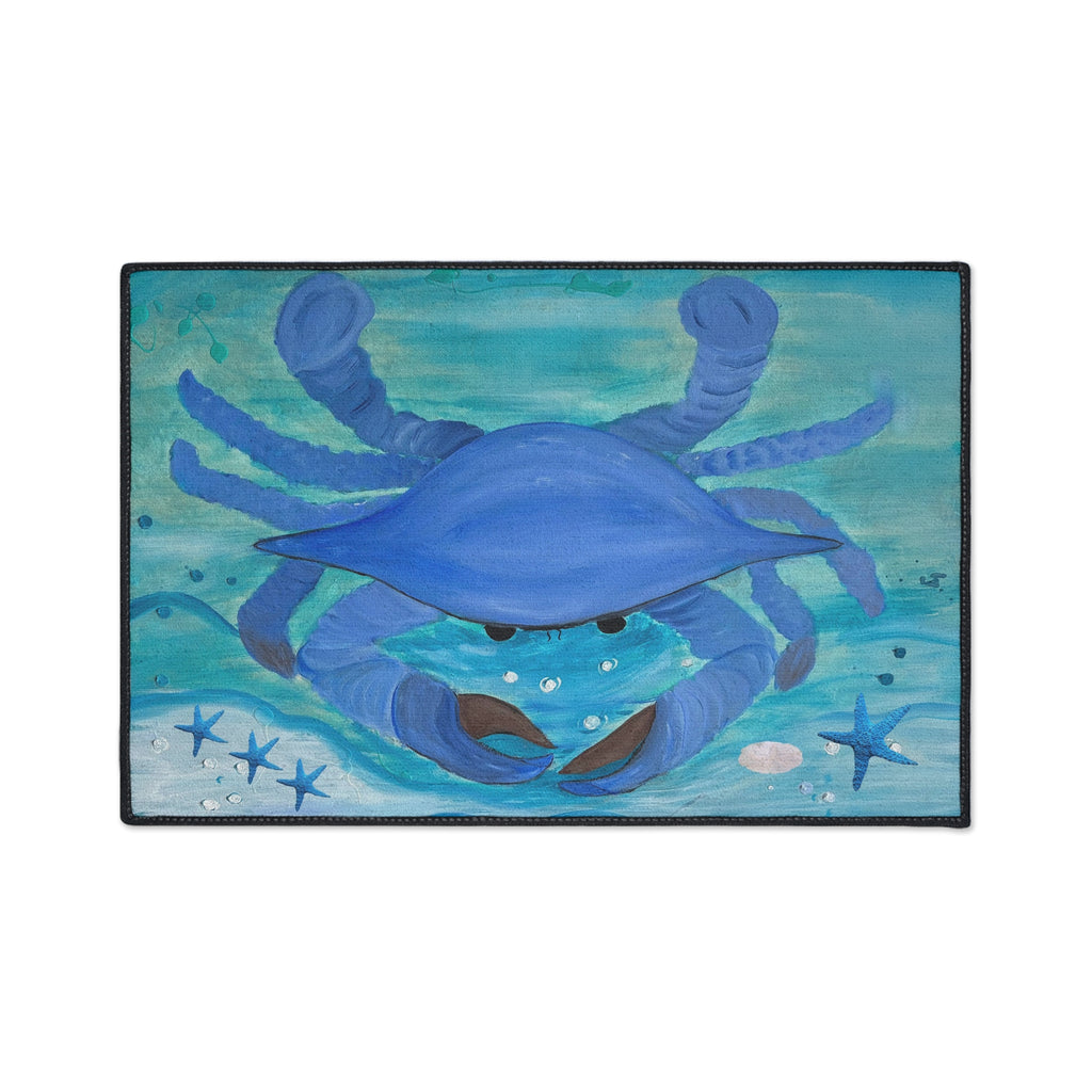 Blue Crab Beach Floor Mat – Coastal Ocean Decor Doormat