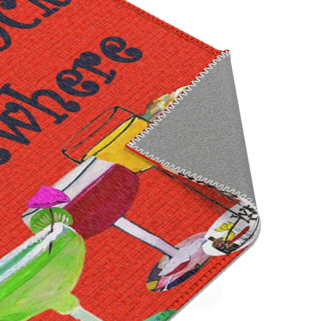 It's 5 O'Clock Somewhere Parrot Area Rug