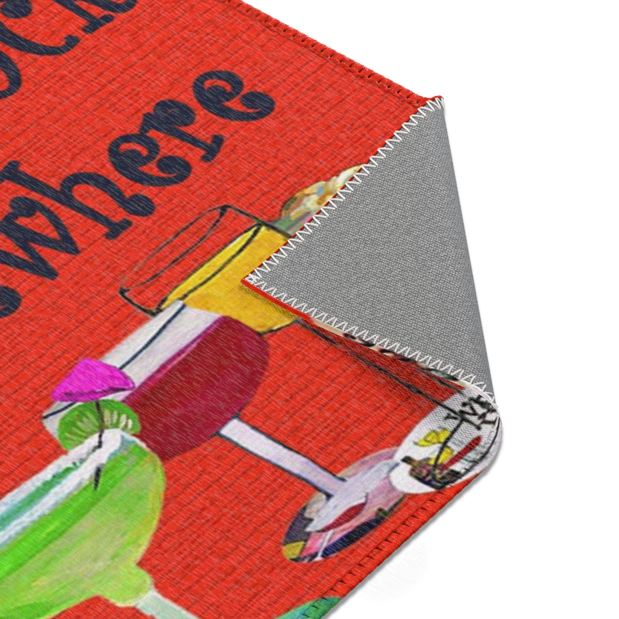 It's 5 O'Clock Somewhere Parrot Area Rug