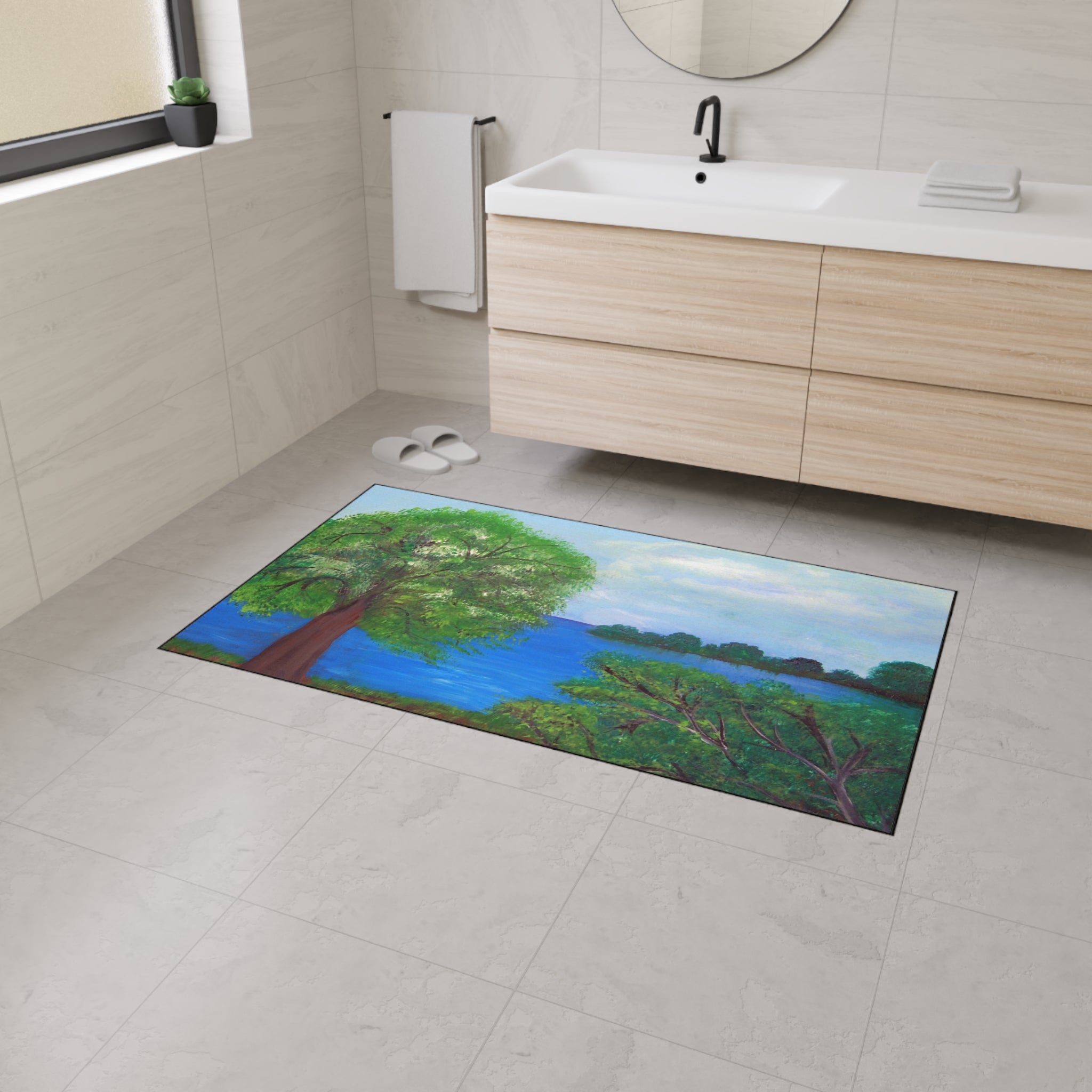 Scenic Lakeview Heavy-Duty Floor Mat