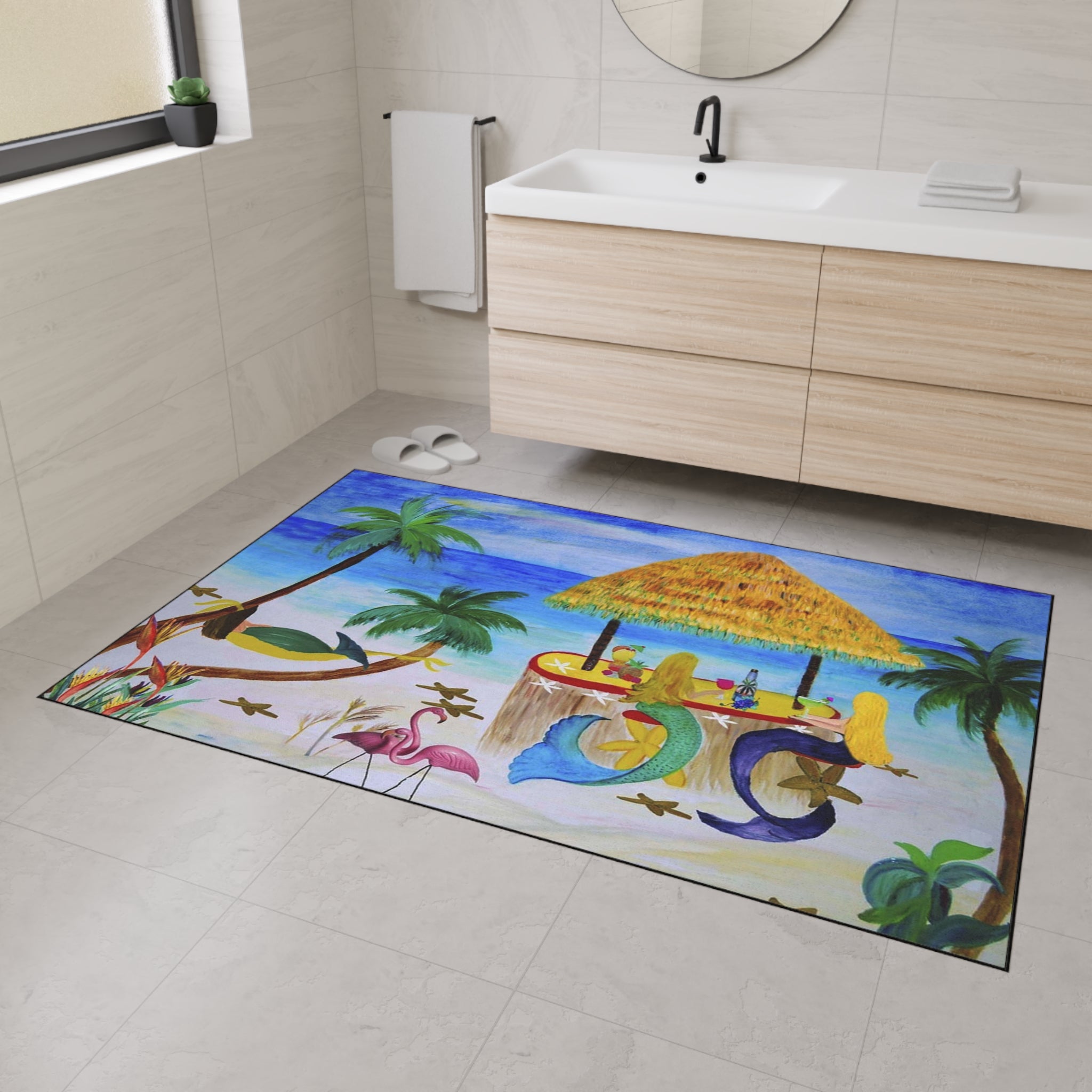 Tropical Mermaid Beach Mat — Heavy Duty Outdoor/Indoor Doormat