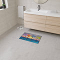 Tropical Sunset Colorful Palm Trees Floor Mat