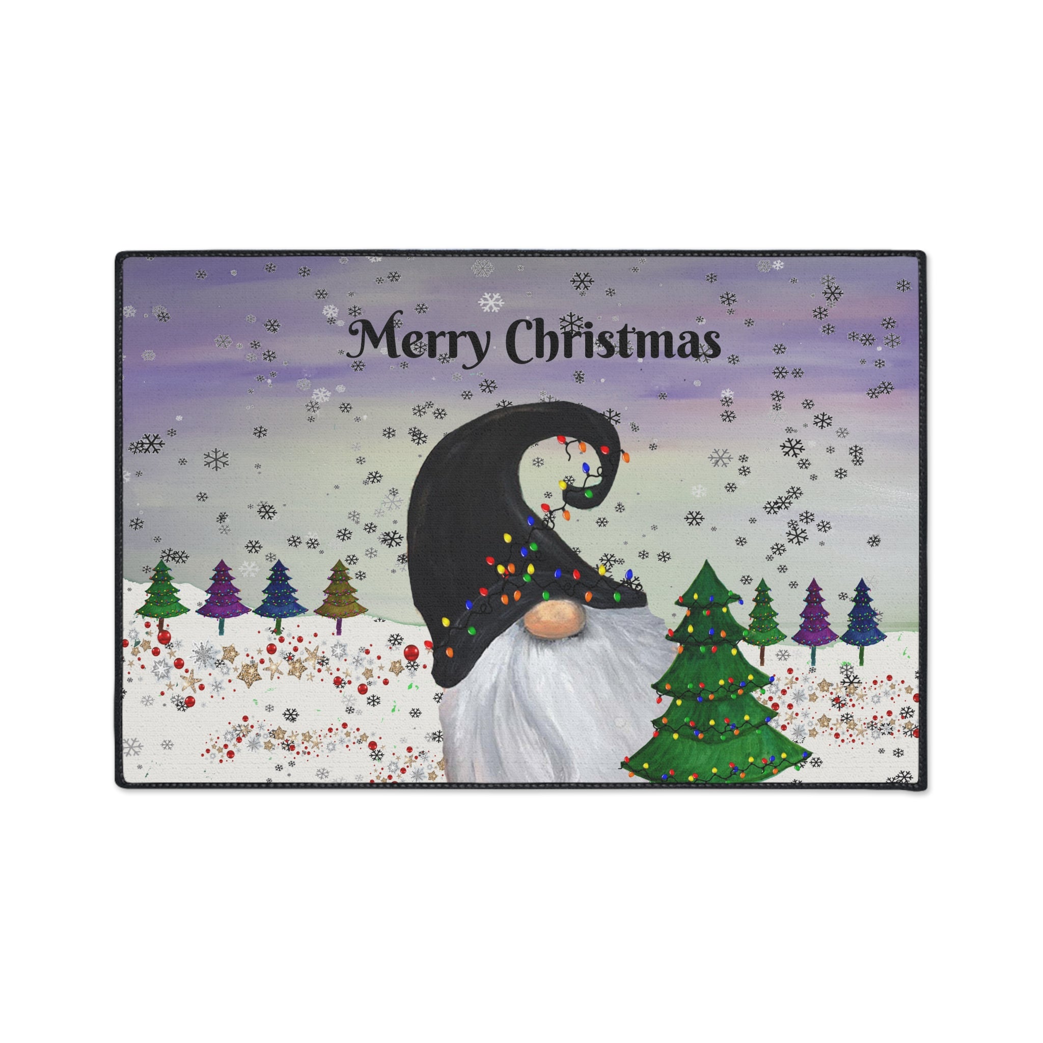 Christmas Gnome Floor Mat – Merry Christmas Holiday Doormat