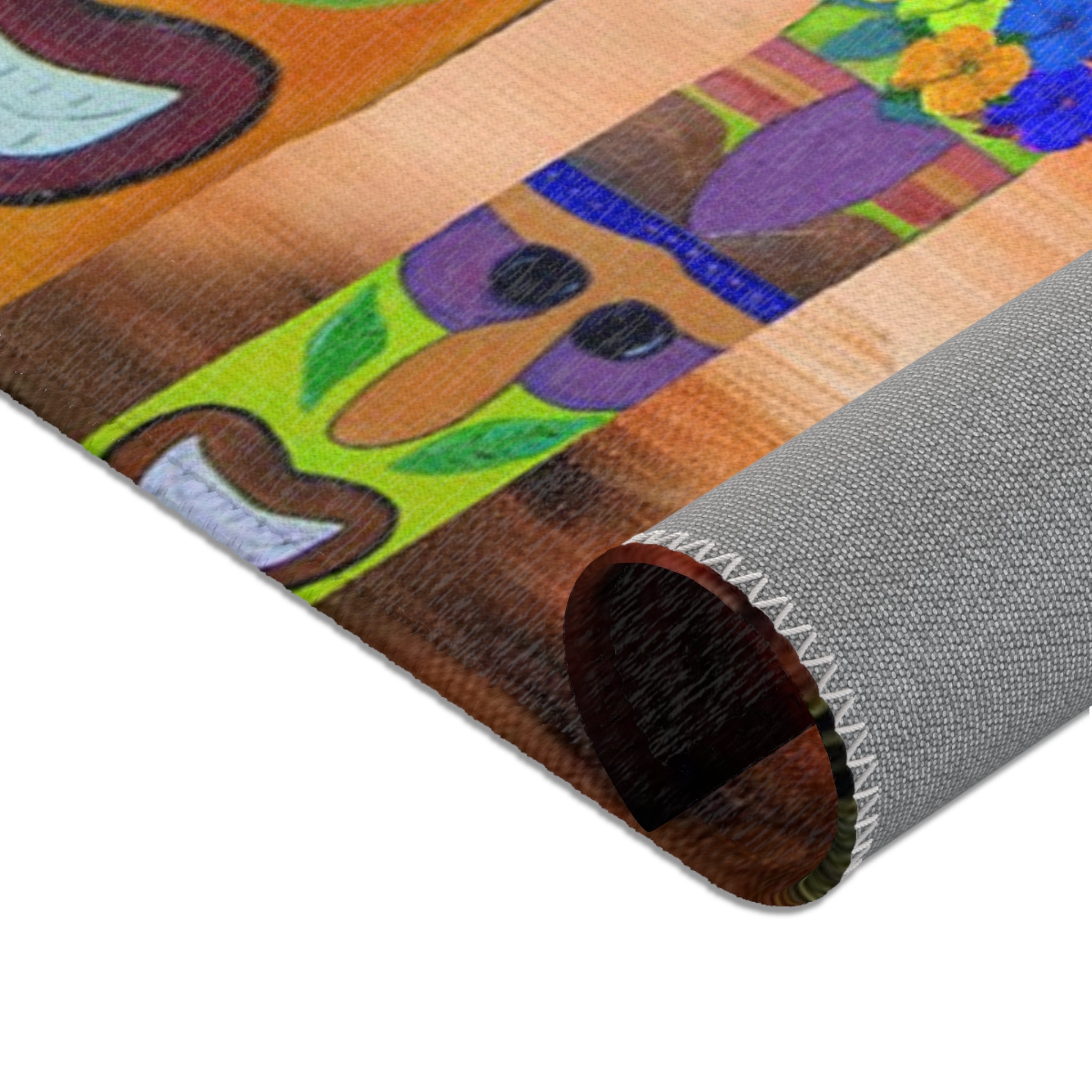 Tiki Trio Area Rug — Tropical Palm Beach Doormat
