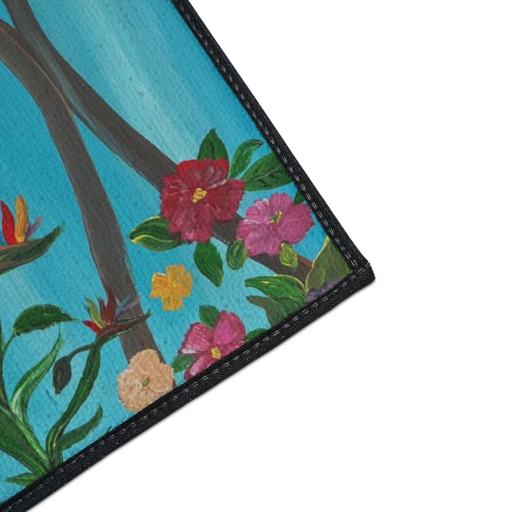 Tropical Palm Doormat — Heavy-Duty Outdoor Floor Mat