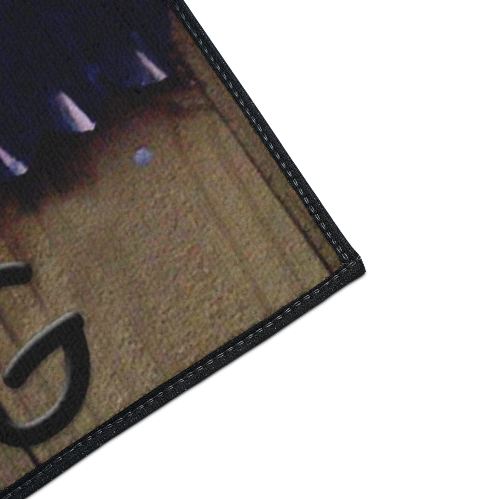 Bear Crossing Heavy-Duty Floor Mat — Rustic Welcome Doormat for Porch & Entry