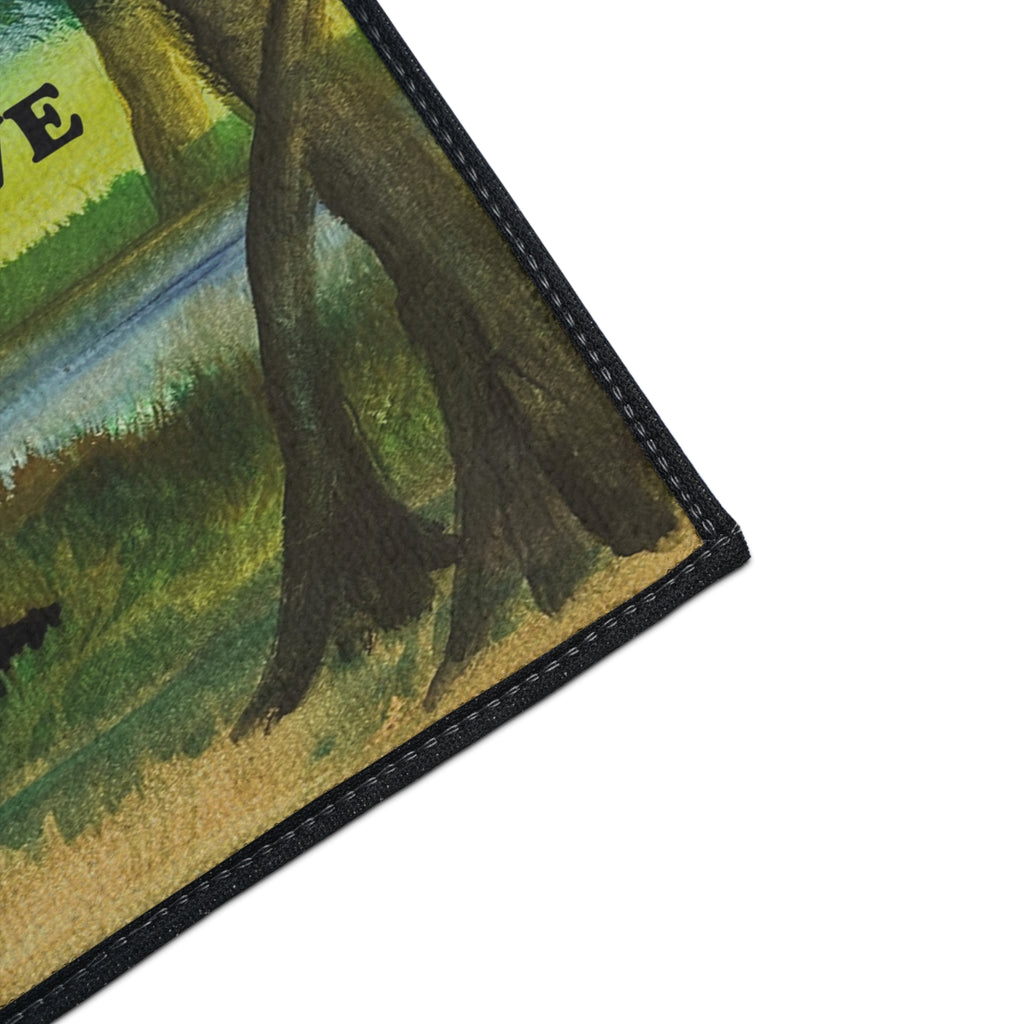 Believe Sasquatch Floor Mat - Bigfoot Forest Welcome Doormat